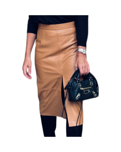 Falda Caramel Leather