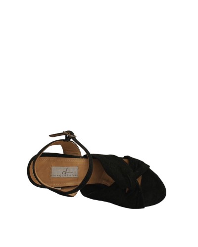 Sandalia Ale Negras Taco Acrilico